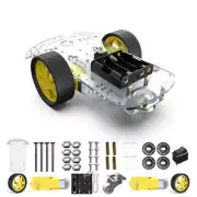 2WD Smart Robot Car Chassis Kit w/ Speed Encoder Battery Box for Arduino 2 Motor