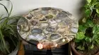 Natural Wild Agate Stone Coffee Table Top, Semi Precious Stone Custome Made Deco