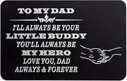 Nishiyuenyi Thank U Dad Card,Fathers Day Card,Grateful Dad Gift,Dad Gifts,Engraved Wallet Holder Card for Dad Father, Type C