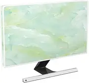 Baocicco Sage Green Marble Waterproof 22, 23, 24, 25 Inch Anti-Static Dustproof LCD/LED/HD Abstract Creative Desige Monitor Accessories Laptop TV LCD Screen Texture Monitor Decoration for Tablet