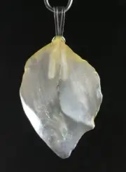 Gem Libyan Desert Glass Sterling Silver Bail Pendant 4.0 gram | COA & Box *pw