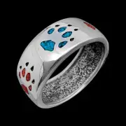 Wolf Paw Ring • Wolf Claw Design • 925 Sterling Silver • Navajo Handmade •...