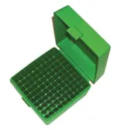 MTM 100 Round Mechanically Hinged Ammo Box - Rifle Calibers R100 - Various Sizes
