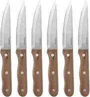 Cuisinart Advantage 6-Piece Triple Rivet Walnut Steak Knife Set, C55W-S6STK