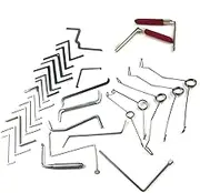 New Lock Pick Tension Wrench,Locksmith Pick Push Rod Locksmith Essential Kit (30pcs)