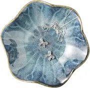 Mecaikru Jewelry Dish, Ceramic Trinket Tray, Small Ring Dish Holder, Key Bowl, Home Decoration for Friends Sisters Mother