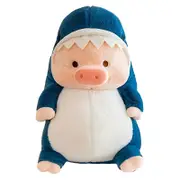 Creative Cartoon Plush Toy Pig Transformed Into Dinosaur Pig Shark Pig Doll Doll Gift Accessories