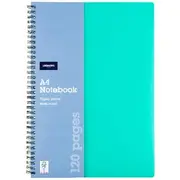 J.Burrows A4 PP Notebook 120 Page Green