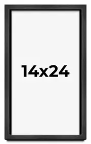 14x24 Shadow Box Frame Grey Charcoal Black | 0.875 Inches Deep | Solid Wood Shad