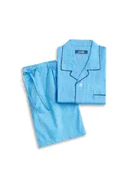 Mens Lynx Size S-7XL Bonnie Blue Short PJS Pyjamas Set