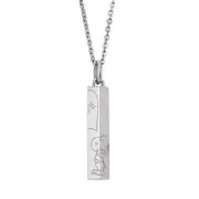 White Clover Snoopy PEANUTS Necklace, Surgical Stainless Steel, PNST002SV