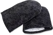[Therabath] Insulated Mitts for Paraffin Wax Bath, for Skin Therapy, for Home and Spa, Made in The USA, 1 Pair (Black)