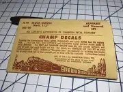 HO Champ Decals HO Scale A-19 Block Gothic Black 1/2" Alphabet Numeral Set NIP