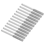 5/32 Inch Diamond Chainsaw Sharpener, 12 Pack Sharpening Stone, Silver