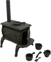 Old Mountain 10141 Black Mini Pot Belly Stove Set, with Accessories, 13 Inch Tall