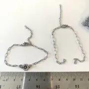 50 Paperclip Bracelet Blanks Stainless Steel DIY Just Add A Centerpiece P4