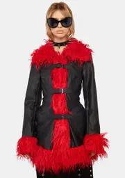 [Current Mood] No Bad Vibes Faux Fur Jacket