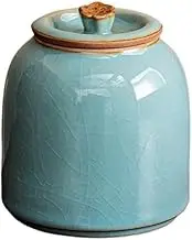 Kitchen Container Mihuang Ru Kiln Tea Jar Household Ceramic Storage Container Tins Jar With Sealed Lid Exquisite Mini Tea Caddy For Loose Tea(Blue)