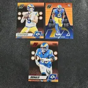 (3) 2023 Zenith Football Rams Lot Matthew Stafford, Aaron Donald, Byron Young