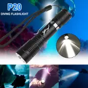 1300LM Dive Light Scuba LED Flashlight Underwater 10m Diving Lamp 3-Mode Torch