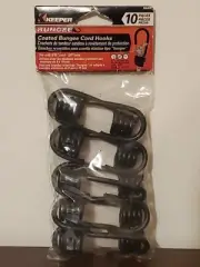 Keeper 06456 Black Coated Bungee Cord Hooks Pack of 10