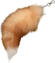 [Generic] theriann Tail Plush Keychain, Theriann Tail Key Fob Pendant, Fox Tail Plush Keychain, Soft Plush Keychain, Cute Plush Keychain
