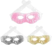 Gel Eye Cover,Ice Pack Cold Eye Protectors - Reusable Gel Spa Bead Eye Covers, Cold Sensation Gel Eye Protectors For Puffiness/Dark Circles/Eye