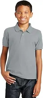[Port Authority] Youth Core Classic Pique Polo. Y100 Gusty Grey S