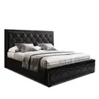 Artiss Bed Frame King Size Gas Lift Storage Mattress Base Wooden Black TIYO