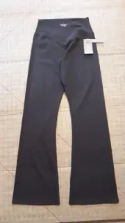 NWT LARGE Gray TOPYOGAS Womens Flare Leggings w/ Pocket Bootleg Yoga Pants
