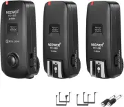 2.4G Wireless Camera Shutter Studio Flash Trigger with Two Receivers, Compati...