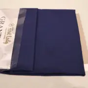 Tablecloth Card Table 52x52 Square First Lady Grandeur Navy Blue Dacron Cotton