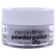 Cuccio Pro Powder Polish Nail Colour Dip System - Silver with Rainbow Mica by Cuccio for Women - 0.5 oz Nail Powder