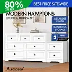 ALFORDSON 7 Chest of Drawers Bedside Table Hamptons Bedroom Storage White