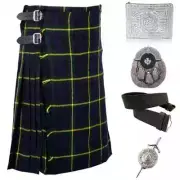 8 Yard kilt - Scottish tartan KILT 5 PCS Deal for Men's Hunting Stewart Tartan