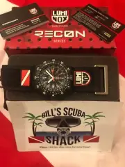LUMINOX SCUBA DIVERS WATCH RECON NIB 20 BAR RATING NYLON BAND COOL! (RETAIL$650)
