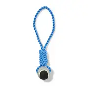Juni Fetch Ball Rope Tug Dog Toy Blue