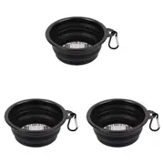 3x Eco-Pup Travel On The Go Dog Water/Feeding Food Bowl Monochrome Pattern