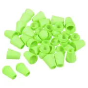 Bell End Stopper Cord Rope Lock for Drawstring Bag, Green 100pcs