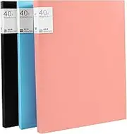 3 Pcs Information Booklet Portfolio Art Storage Book School Office Notebook Sleeve Artwork Art Folder Clear Protector Book Binders Organizer Binder with Dividers Plastic