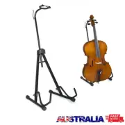 Cello Stand Adjustable Foldable with Hook for Bow Tripod with Safety Bar Stand