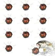 Carp Bait Holder | Reverse Bottom Fishing Bait Holder with 6 Hooks - Block Pellet Powdered Food Feeder Trap for Freshwater Tuna EEL Carp Tilapia Angling