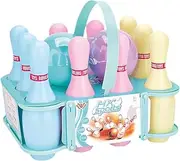 Generic Bowling Activity Set for Kids Featuring Stand, Fun Indoor Game, Macaron Color 19cm