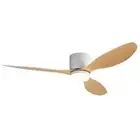 Flush Close to Ceiling ABS Blades DC Ceiling Fan with 6 Speed Remote and LED