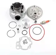 Motorcycle 90cc 49mm Big Bore Cylinder Kit & Cylinder Head，Compatible with Yamaha DT50 TZR50 DT TZR 50cc AM6 Minarelli 2 stroke