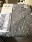 Next Silver Textured Leaf Jacquard Eyelet Curtains 117x137cm 46x54” RRP £70