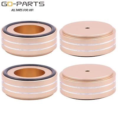 58*22mm Full Aluminum Isolation Stand Feet Pad Cone For Speaker AMP Turntable *4