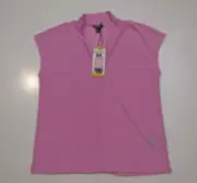 David Bitton Womens BUFFALO Pink Elevated Knit V-Neck Blouse Shirt Size S. AL