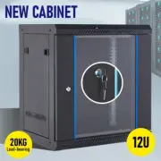 12U Cabinet Server Network Data Rack Wall Mount LAN Rack 400mmDeep Overall 0.6mm