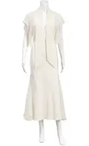 BNWT LOVER THE LABEL 'White Magick' Ivory Midi Length Silk Wedding Dress Size 8